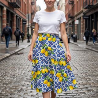 Pamuk VISCOSE Lemons digital print