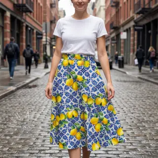 Pamuk VISCOSE Lemons digital print