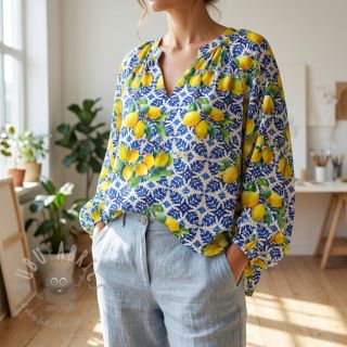 Pamuk VISCOSE Lemons digital print
