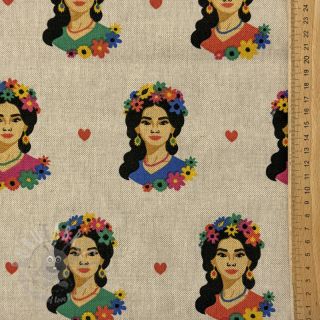 Dekorativna tkanina Linenlook premium Viva Flower Girl