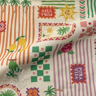 Dekorativna tkanina Linenlook Pura Vida Patch digital print