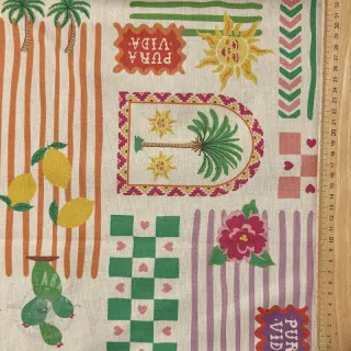 Dekorativna tkanina Linenlook Pura Vida Patch digital print