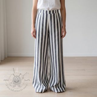 Viskoza YARN DYED Stripes BIG navy