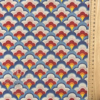 Dekorativna tkanina Linenlook Graphic Flower Scale digital print