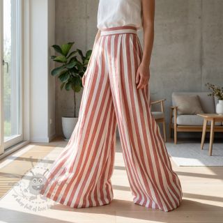 Viskoza YARN DYED Stripes BIG orange