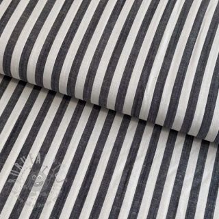 Viskoza YARN DYED Stripes SMALL navy