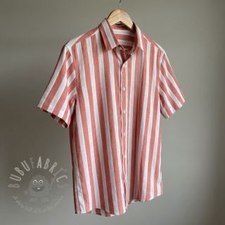 Viskoza YARN DYED Stripes BIG orange