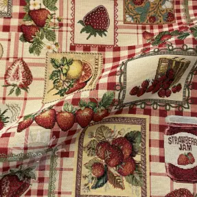 Dekorativna tkanina GOBELIN premium Strawberry Jam Check