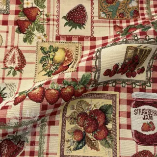 Dekorativna tkanina GOBELIN premium Strawberry Jam Check