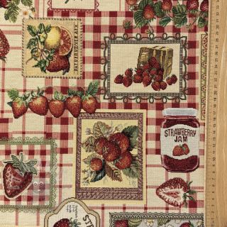 Dekorativna tkanina GOBELIN premium Strawberry Jam Check