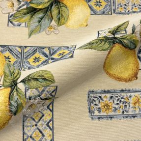 Dekorativna tkanina GOBELIN premium Citrus Lemon Azulejos