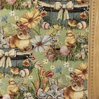 Dekorativna tkanina GOBELIN premium Playful Easter Scene