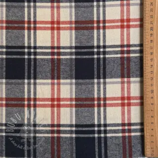 Pamuk YARN DYED BRUSHED Check Mia navy