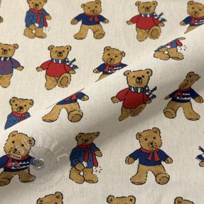 Dekorativna tkanina Linenlook Teddy Bear Cosy digital print