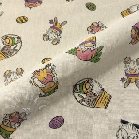 Dekorativna tkanina Linenlook Tomte Easter Egg digital print