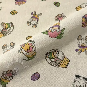 Dekorativna tkanina Linenlook Tomte Easter Egg digital print