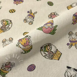 Dekorativna tkanina Linenlook Tomte Easter Egg digital print