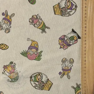 Dekorativna tkanina Linenlook Tomte Easter Egg digital print