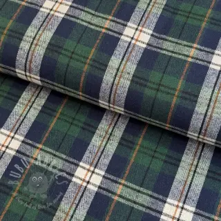 Viskoza Scottish Check YARN DYED BRUSHED Atlas green