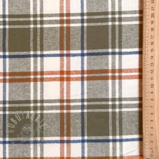 Pamuk YARN DYED BRUSHED Check Mia olive