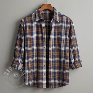 Viskoza Scottish Check YARN DYED BRUSHED Atlas brown