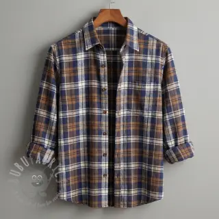 Viskoza Scottish Check YARN DYED BRUSHED Atlas brown