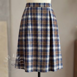 Viskoza Scottish Check YARN DYED BRUSHED Atlas brown