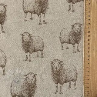 Dekorativna tkanina Linenlook Pen Drawing Sheep digital print