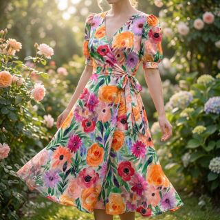 Viskoza RADIANCE Flowers Lirie digital print