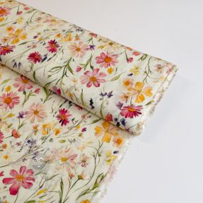 Viskoza RADIANCE Flowers Rubie digital print