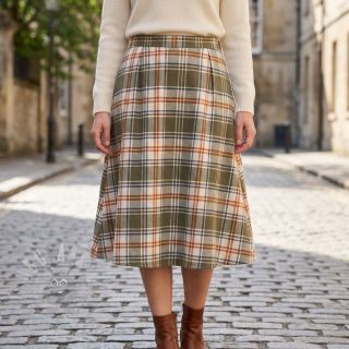 Pamuk YARN DYED BRUSHED Check Mia olive