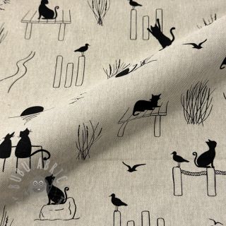 Dekorativna tkanina Linenlook premium Cat Sea Life