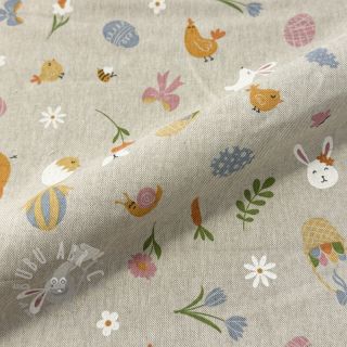 Dekorativna tkanina Linenlook premium Easter Doodle Icon
