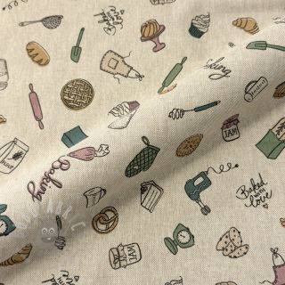 Dekorativna tkanina Linenlook premium Bake Off Doodle