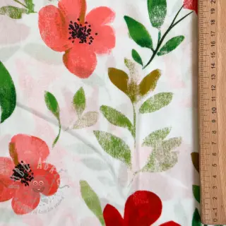 Viskoza RADIANCE Flowers Conie red digital print