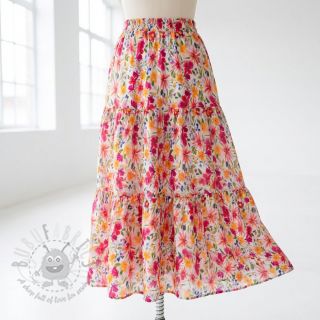 Viskoza DOBBY Flowers digital print