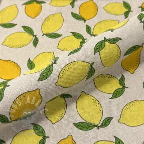 Dekorativna tkanina Linenlook premium Sunny Lemon Fruit