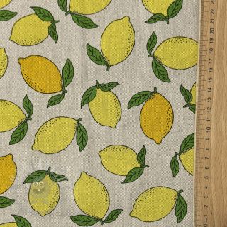 Dekorativna tkanina Linenlook premium Sunny Lemon Fruit