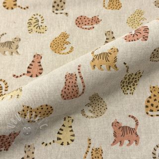 Dekorativna tkanina Linenlook premium Cute Wild Cat