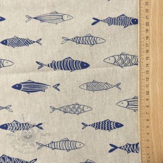 Dekorativna tkanina Linenlook premium Fish Swimming School