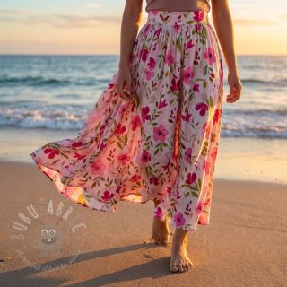 Viskoza RADIANCE Flowers Conie pink digital print