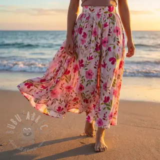Viskoza RADIANCE Flowers Conie pink digital print