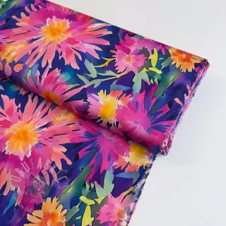 Viskoza SATIN Flowers Danna digital print