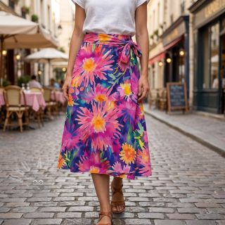 Viskoza SATIN Flowers Danna digital print