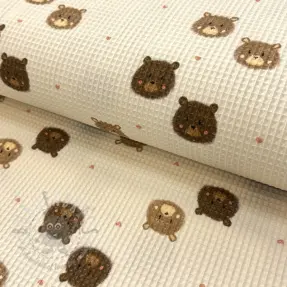 Pamučni vafel Bears digital print