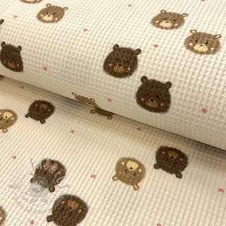 Pamučni vafel Bears digital print