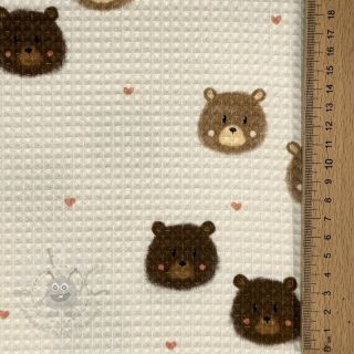 Pamučni vafel Bears digital print