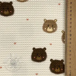 Pamučni vafel Bears digital print