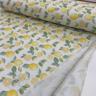 Pamučni vafel Lemons digital print