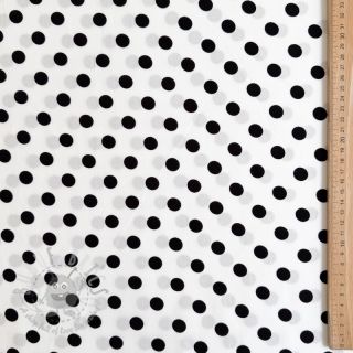Viskoza RADIANCE Polka dot white
